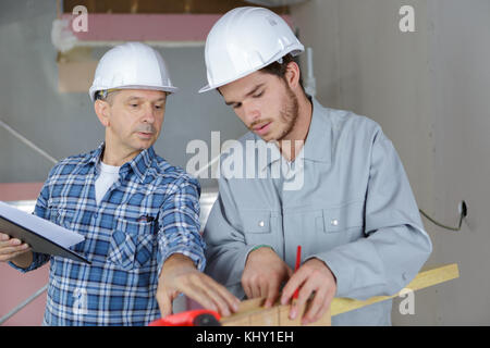 Professione di carpenteria in legno persone concetto Foto Stock