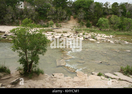 River a Dinosaur Valley State Park Foto Stock
