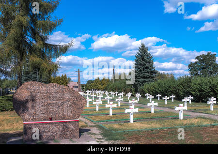 Cimitero di guerra dell'esercito polacco soldati nei pressi di Varsavia - wieliszew, Polonia. Foto Stock