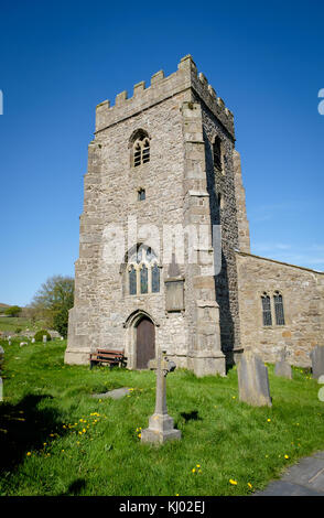 St Oswald è la Chiesa, Horton in Ribblesdale, Yorkshire Dales Foto Stock