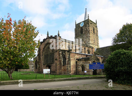 Chiesa di Santa Maria wirksworth derbyshire Foto Stock
