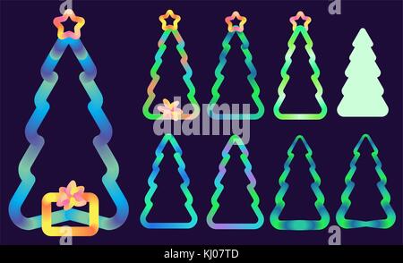 Stilizzata albero di natale. Illustrazione Vettoriale