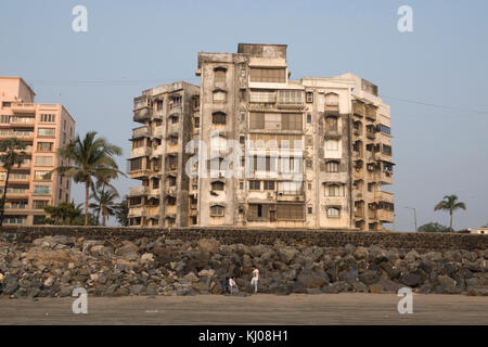 Appartamento sulla spiaggia di vivere in spiaggia Juhu di Mumbai Foto Stock