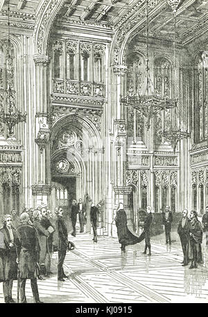 Lobby della casa dei comuni, processione dello Speaker Foto Stock