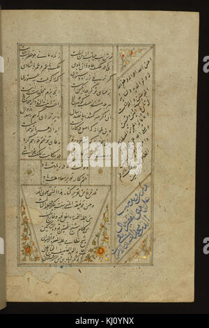 Jamal al-Din Muhammad al-Siddiqi al-Isfahani - Colophon - Walters W605210B - Pagina completa Foto Stock