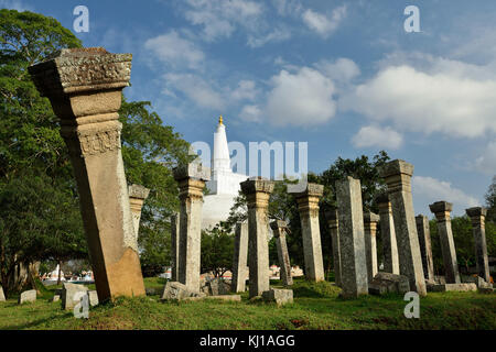 Sri lanka, anuradhapura rovina, la storica capitale della singalese buddista membro sullo Sri lance. mirisavatiya dagoba stupa Foto Stock