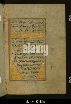 Muhammad ibn Mustafa Izmiri - illuminato Colophon - Walters W577304B - Pagina completa Foto Stock