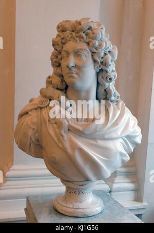 Busto del re francese Luigi XIV, da Simon-Louis Boizot, 1743-1804. Louis XIV (1638 - 1715), noto come Luigi il Grande (Louis le Grand) o il Re Sole (Le Roi-Soleil), era un monarca della Casa di Borbone che governarono come Re di Francia dal 1643 fino alla sua morte in 1715 Foto Stock