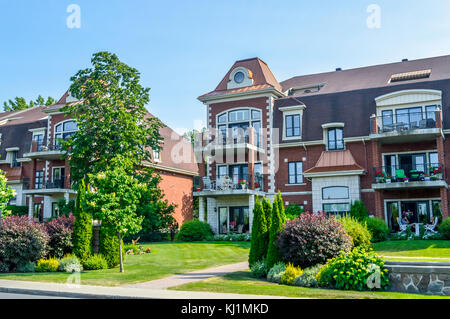 Chamblys' tipiche case, quebec, Canada Foto Stock