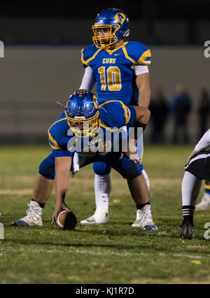 Azione di calcio con uprep high school vs Anderson Anderson, California. Foto Stock