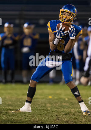 Azione di calcio con uprep high school vs Anderson Anderson, California. Foto Stock