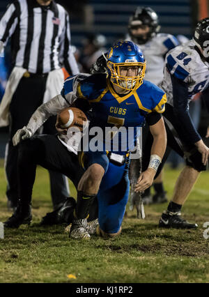 Azione di calcio con uprep high school vs Anderson Anderson, California. Foto Stock