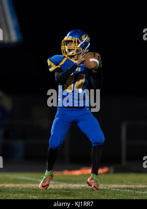 Azione di calcio con uprep high school vs Anderson Anderson, California. Foto Stock