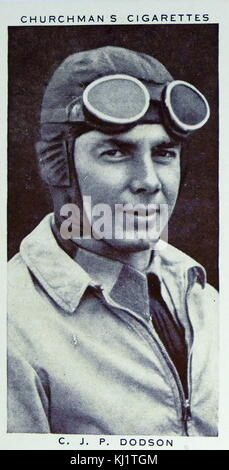 Churchman re della serie di velocità carta di sigaretta che raffigura Charlie Dodson (1901-1983) un British racing driver e il motociclista. In data xx secolo Foto Stock