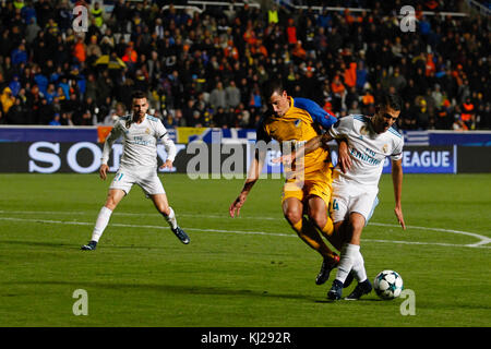 Dani Ceballos (24) del Real Madrid in player. UCL Champions League tra Bologna vs Real Madrid al GSP stadium di Nicosia, Cipro, Novembre 21, 2017 . Credito: Gtres Información más Comuniación on line, S.L./Alamy Live News Foto Stock