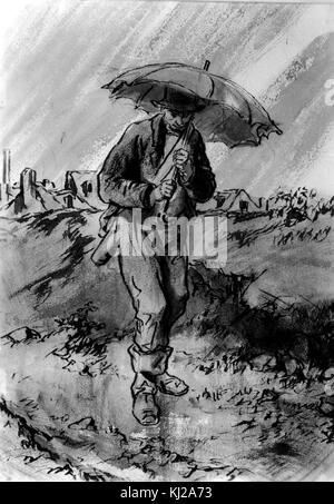 Paul Gavarni - dodici mesi - Febbraio - Walters 371464 Foto Stock