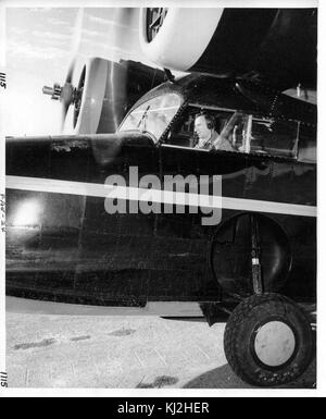 Piano di pilotaggio vecchia foto d'epoca Foto Stock