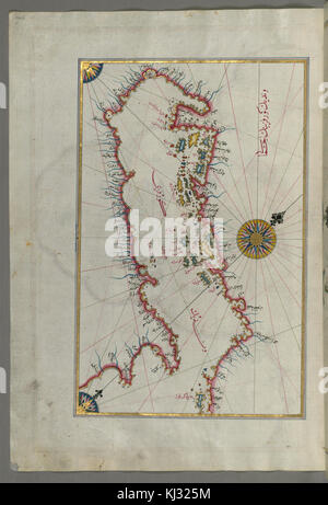Piri Reis - Mappa delle Coste e Isole del Mare Adriatico - Walters W658208A - Pagina completa Foto Stock