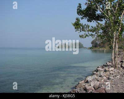 Vista della spiaggia di Wandoor dal Mahatma Gandhi National Marine Park Foto Stock