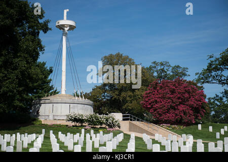 USS Maine Mast Memorial (19586007365) Foto Stock