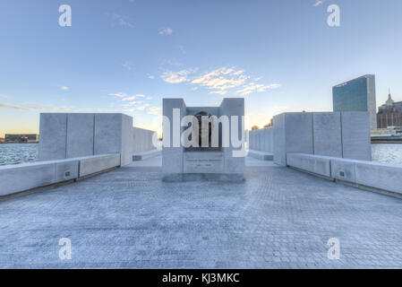 Il franklin d. roosevelt quattro libertà park è un quattro acri di memorial a franklin d. roosevelt in nyc che celebra le quattro libertà ha articolato Foto Stock