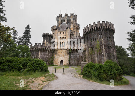 Butron castello, Biscaglia, Paesi Baschi, Spagna. Foto Stock
