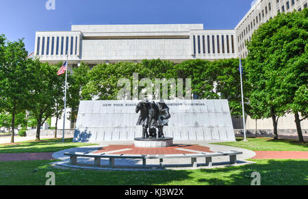 New york stato caduto vigili del fuoco memorial presso l'Empire State Plaza, in Albany, New York. Foto Stock