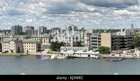 Vista di Kingston, Ontario, Canada. Kingston è una città canadese situata in Ontario orientale dove il st. lawrence fiume scorre fuori del lago Ontario. Foto Stock
