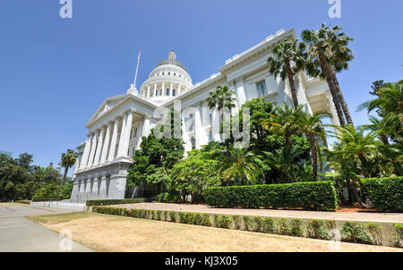 Sacramento capitol building in California. L'edificio serve sia come un museo e lo stato di lavoro di sede del governo. Foto Stock