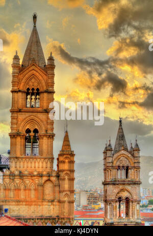 La cattedrale di Palermo, un sito patrimonio mondiale dell'unesco in Sicilia, Italia Foto Stock