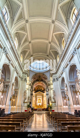 Interno della cattedrale di Palermo, un sito patrimonio mondiale dell'unesco in italia Foto Stock