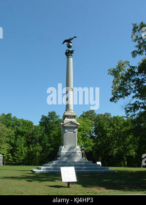 Iowa monumento, Shiloh National Military Park Foto Stock