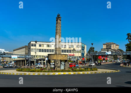 Il monumento della vittoria in arat chilo square, anche meyazia 27 quadrato, Addis Abeba, Etiopia Foto Stock
