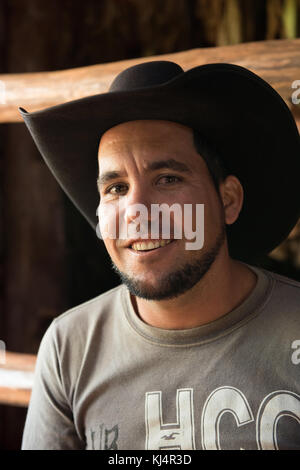 Coltivatore di tabacco, Pinar Del Rio, Cuba Foto Stock