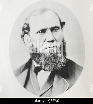 Ritratto fotografico di Allan Pinkerton (1819-1884) un scozzese detective americano, spy e creatore di Pinkerton National Detective Agency. Datata del XIX secolo Foto Stock