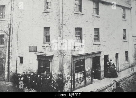 Fotografia del luogo di nascita di Allan Pinkerton (1819-1884) un scozzese detective americano, spy e creatore di Pinkerton National Detective Agency. Datata del XIX secolo Foto Stock