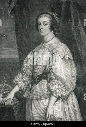 Enrichetta Maria di Francia, regina consorte di Inghilterra Scozia e Irlanda, moglie di re Carlo i Foto Stock