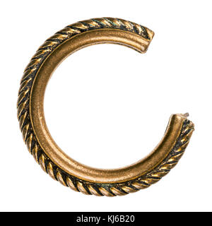 Vintage orecchini isolati su sfondo bianco Foto Stock