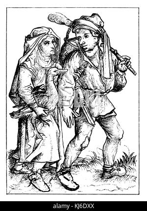 Agli agricoltori tedeschi nel XV secolo (bauern im 15. jahrhundert) Foto Stock
