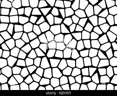 Pietra texture ciottoli silhouette vettore mosaico sfondo Illustrazione Vettoriale