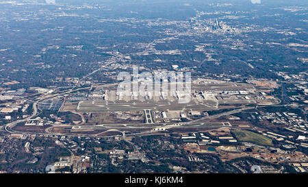 Foto aerea di Atlanta Hartsfield Jackson aeroporto ATL - Editoriale utilizzare solo Foto Stock