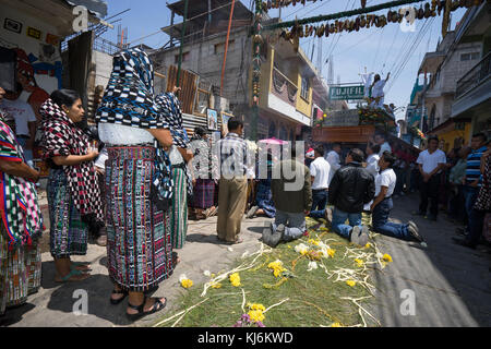 Processione di pasqua in san pedro la laguna guatemala Foto Stock