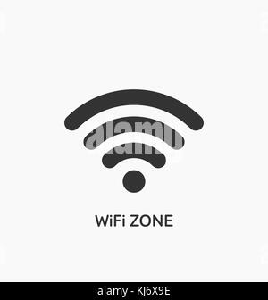 Area Wifi icona segno di illustrazione Illustrazione Vettoriale
