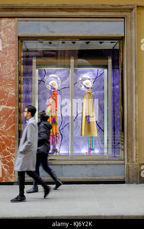 Gucci negozio di moda, Firenze, Italia Foto Stock