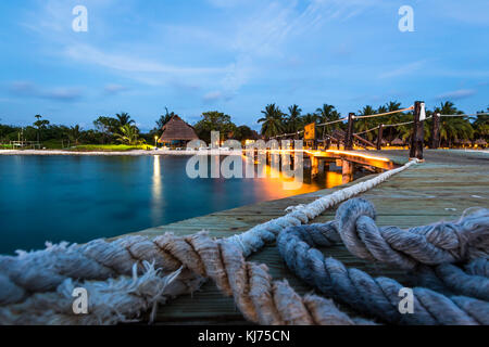 Cozumel pontile sul mare Foto Stock