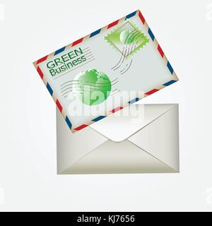 Green Business vettore di fondo. Esso può essere applicato per tipi di presentazione multimediale come lo sfondo,sfondo,immagine,poster,stampa o altri Illustrazione Vettoriale