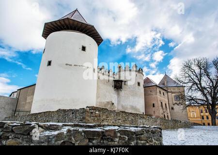 Antico castello di Kezmarok, Repubblica slovacca. destinazione di viaggio. tema architettonico. Foto Stock