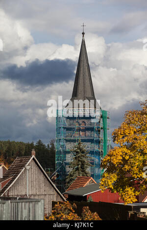 Sanierung Kirchturm Güntersberge Foto Stock