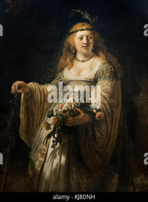 Rembrandt - Saskia van Uylenburgh in Costume arcadica (1635) Foto Stock