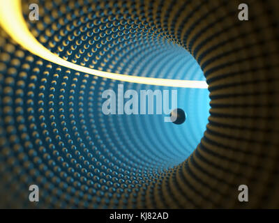 Abstract tunnel attorcigliati Foto Stock